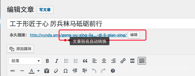 WordPress文章别名自动翻译插件 Wenprise Pinyin Slug